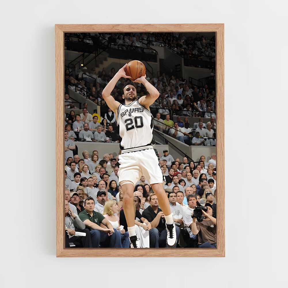 Poster Manu de ginobili – affiche Basketball (vue 4)